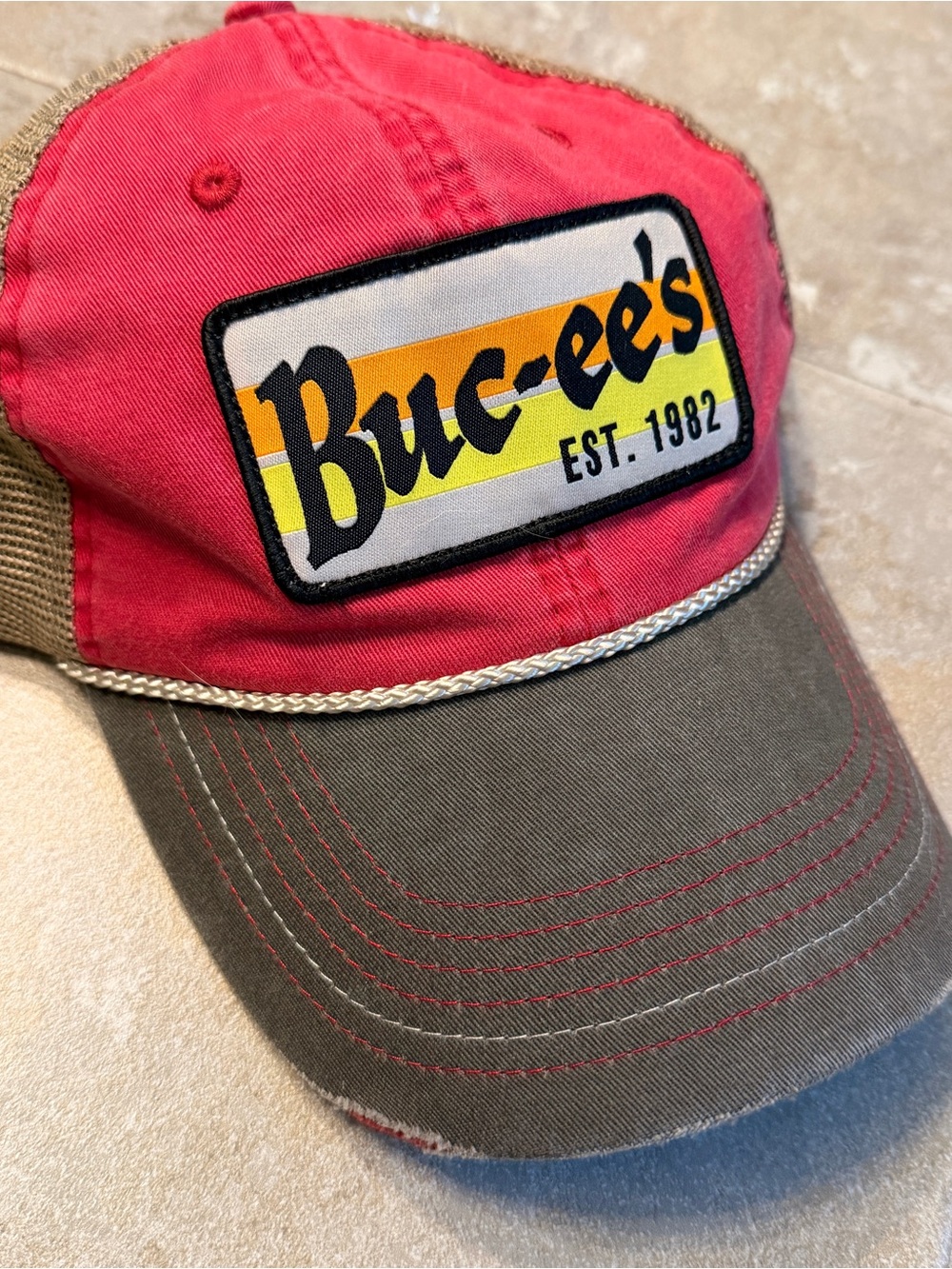 Buc-ee’s Retro "EST. 1982" Distressed Trucker Hat / Snapback Cap